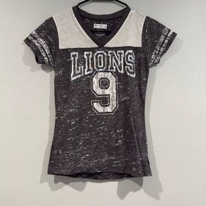 NFL Team Apparel Detroit Lions Stafford Short Sleeve Heathered Shirt Size Small